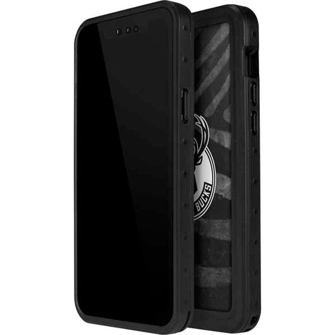 NBA Milwaukee Bucks Animal Print Black iPhone 15 Plus Waterproof Case